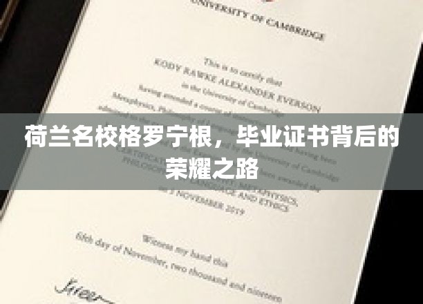 探寻格罗宁根大学毕业生荣耀证书的奥秘之旅