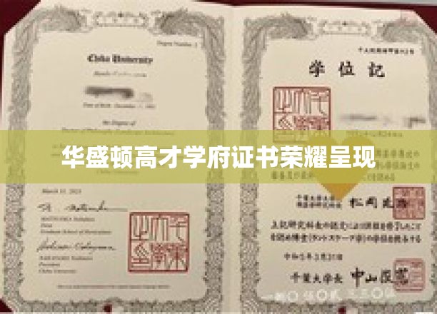 华盛顿精英学府荣耀证书，成就非凡学术之旅
