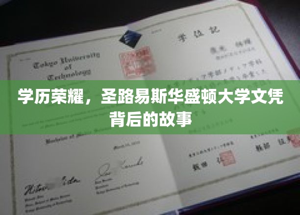 学历荣耀，圣路易斯华盛顿大学文凭背后的故事