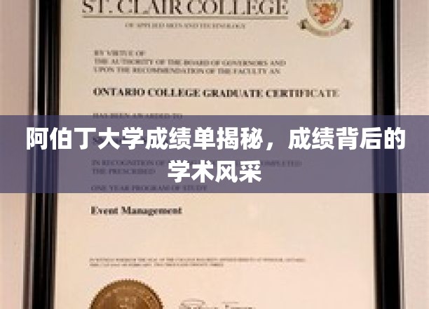 阿伯丁大学成绩单揭秘，成绩背后的学术风采