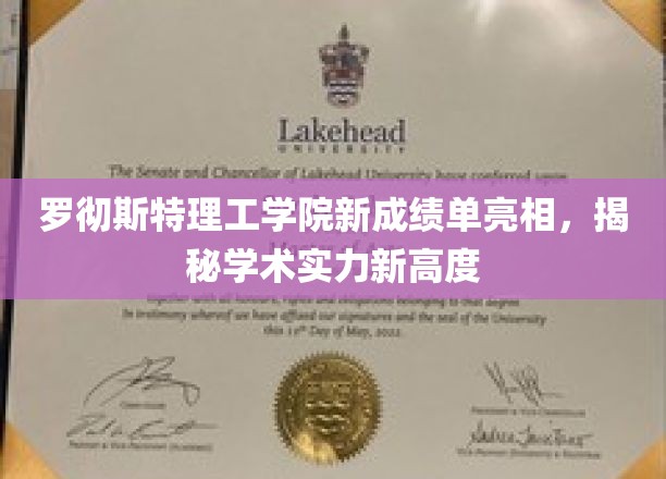 罗彻斯特理工新成绩单惊艳亮相，解锁学术卓越新篇章