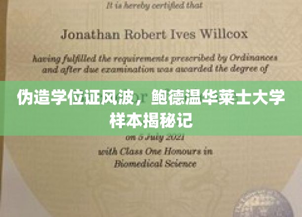 伪造学位证风波，鲍德温华莱士大学样本揭秘记