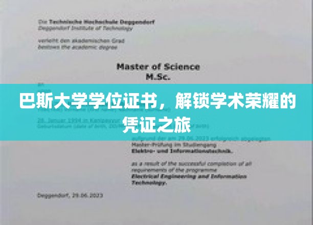 巴斯大学学位证书，开启学术荣耀的凭证之旅