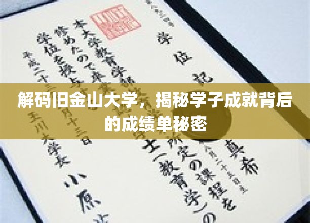 揭秘旧金山大学学霸养成记，揭开学子辉煌背后的成绩单之谜