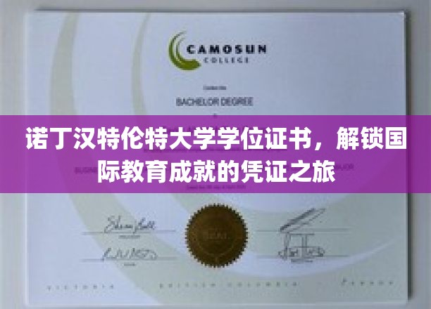 诺丁汉特伦特大学学位证书，开启国际教育成就之旅