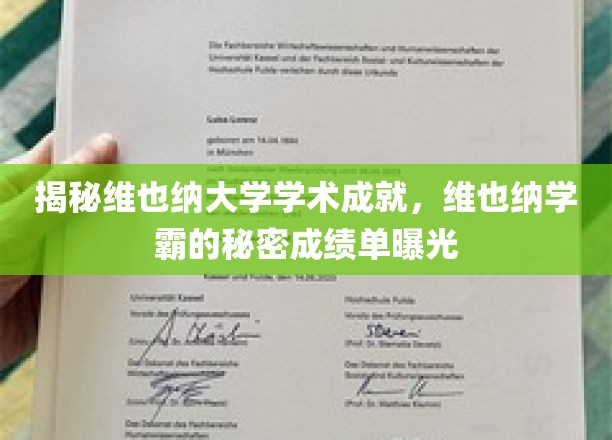 探寻维也纳大学学霸风采，揭秘辉煌成就背后的秘密成绩单