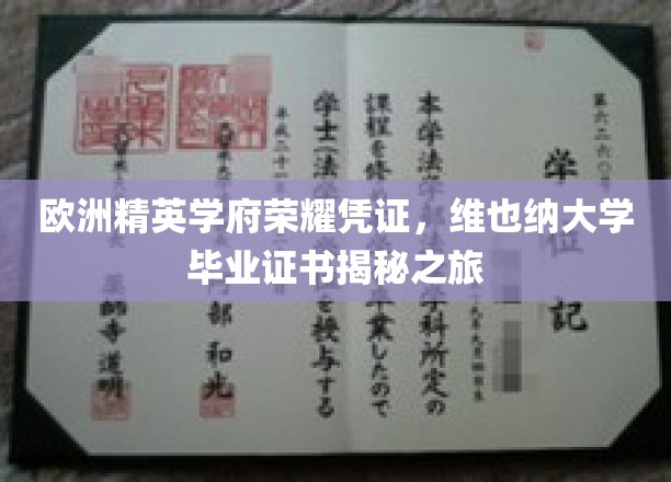 探寻维也纳大学荣耀，揭秘欧洲精英学府的毕业证书之谜