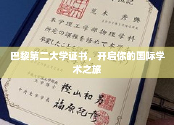 巴黎第二大学证书，助你迈向全球学术殿堂之门