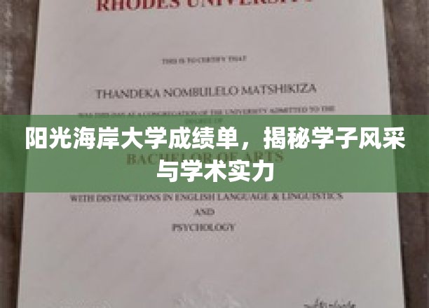 海岸荣耀，阳光海岸大学学子风采与学术实力大盘点