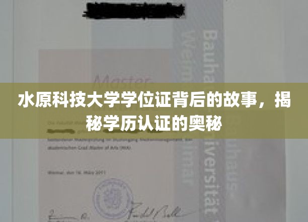 水原科技大学学位证书背后的故事，揭秘学历认证的奥秘
