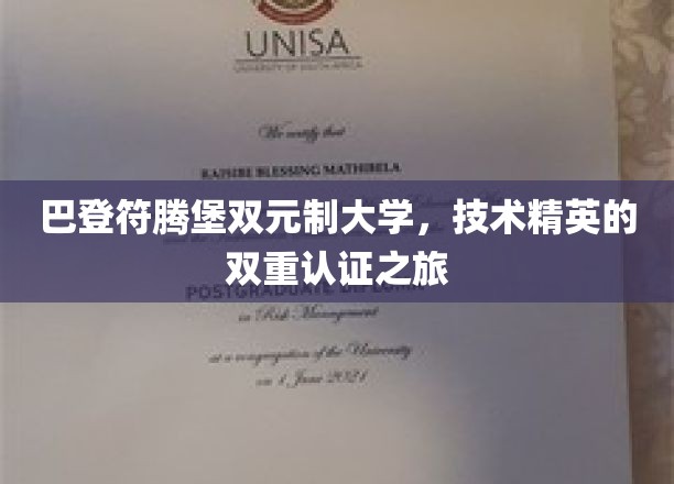 德式卓越双认证，巴登符腾堡大学技术英才的跨界征途
