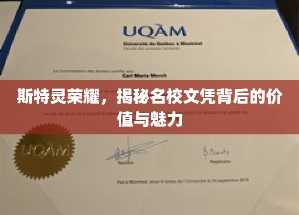 斯特灵荣耀，揭秘名校文凭背后的价值与魅力