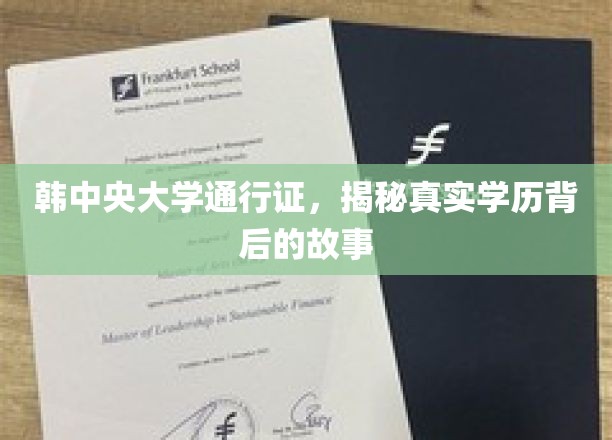 揭开韩中央大学通行证背后的学历传奇
