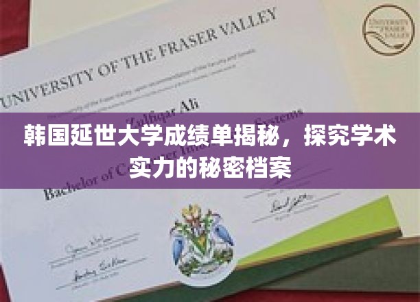 解码延世精英，韩国顶级学府的成绩单背后的学术奥秘