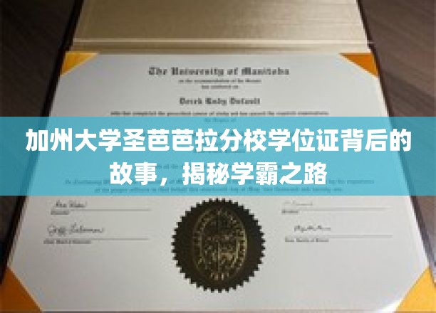 解码学霸传奇，加州圣芭芭拉分校学位证背后的非凡旅程
