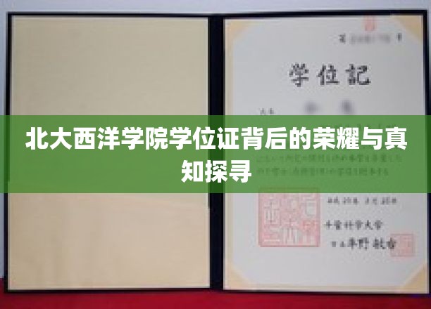 北大西洋学院学位证背后的荣耀与真知探寻