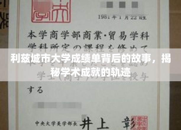 解码利兹城市大学成绩单，探寻学术成长的秘密轨迹