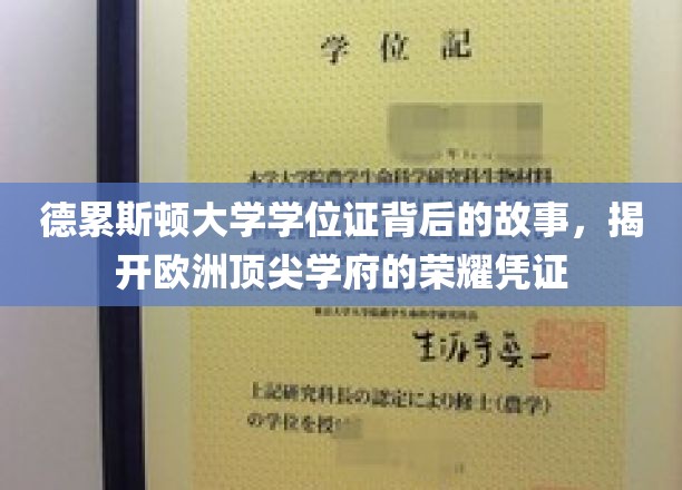 德累斯顿工业大学学位证书背后的故事，揭秘欧洲顶尖学府的荣耀凭证