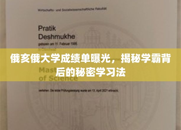 俄亥俄大学成绩单曝光，揭秘学霸背后的秘密学习法