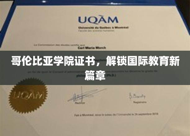 哥伦比亚学院证书，开启全球教育新境界