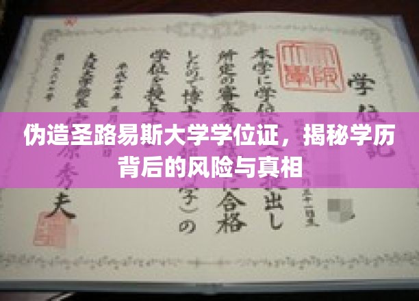 伪造圣路易斯大学学位证书，揭露学历背后的风险与真相