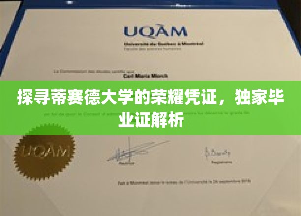 探寻蒂赛德大学的荣耀凭证，独家毕业证解析