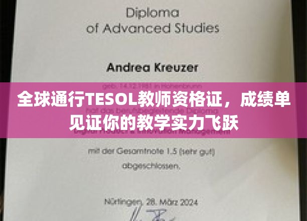 TESOL教师资格证，全球通行证，让你教学实力一跃成为国际范儿！