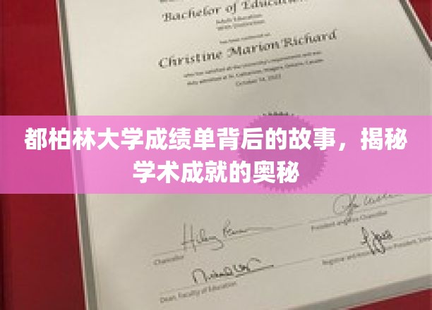 探索都柏林大学成绩单背后的传奇，解码卓越学术的秘密