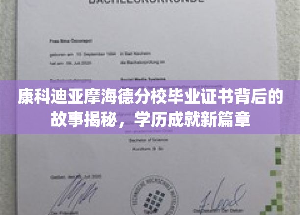 康科迪亚摩海德分校毕业证书背后的故事揭秘，学历成就新篇章