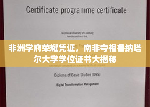 非洲教育巅峰见证，南非夸祖鲁纳塔尔大学学位证书背后的故事