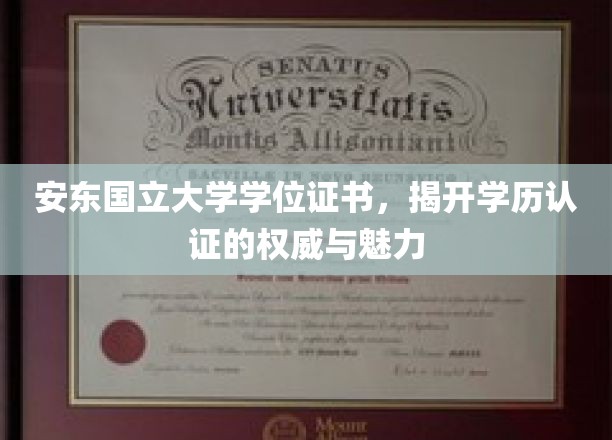 安东国立大学学位证书，彰显学历认证的权威与魅力