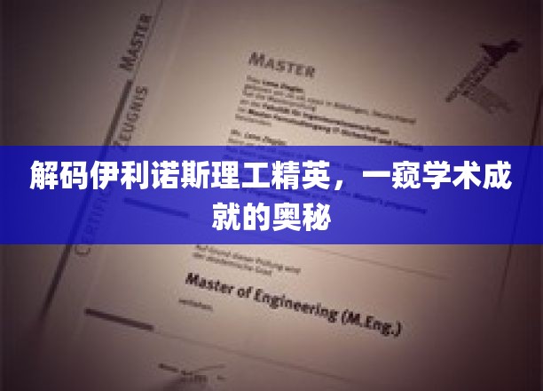 伊利诺斯理工顶尖人才揭秘，探秘学术巅峰的奥秘之路