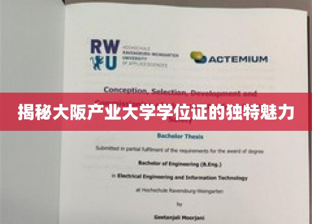 一探究竟：大阪产业大学学位证的独特魅力