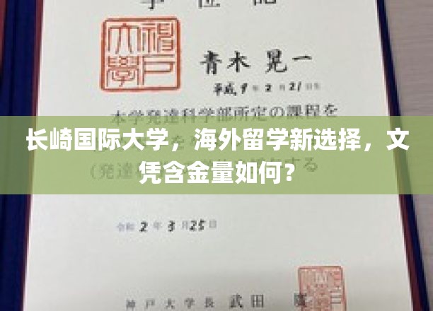 长崎国际大学，海外留学新选择，文凭含金量如何？