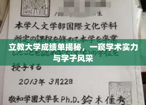 解码立教大学，成绩单背后的学术魅力与学子风采展现