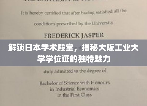 探秘大阪工业大学，学位证背后的学术魅力揭秘