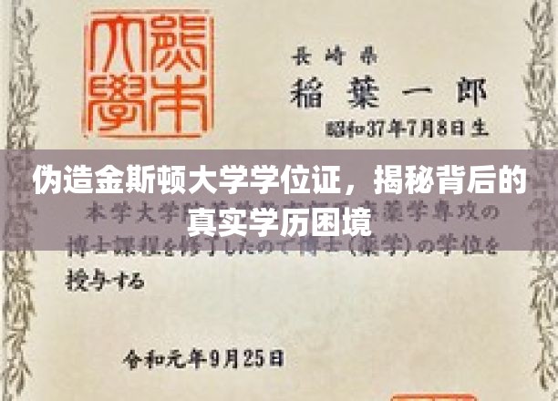 学历伪造背后的金斯顿大学学位疑云，揭秘现代学历困境的阴影