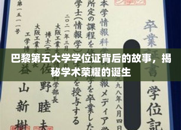 巴黎第五大学学位证背后的故事，揭秘学术荣耀的诞生