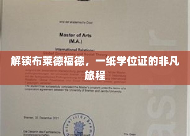 学位之路，布莱德福德的璀璨启程之旅
