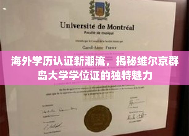 海外学历认证新趋势，维尔京群岛大学学位证独领风骚