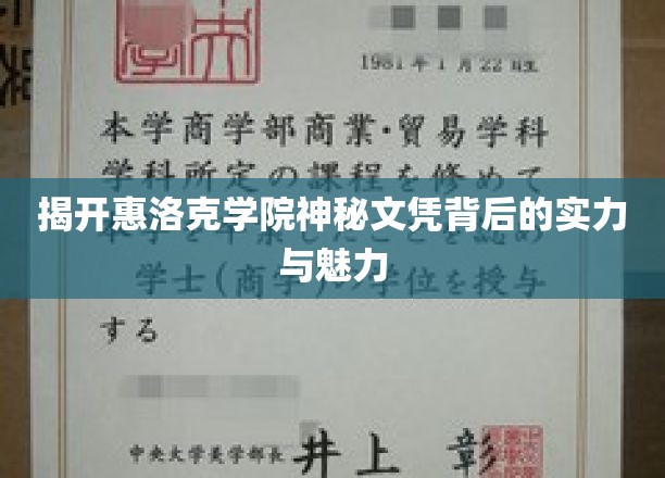 惠洛克学院神秘文凭，揭秘实力与魅力的双重密码