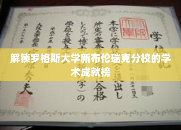解锁罗格斯大学新布伦瑞克分校的学术成就榜