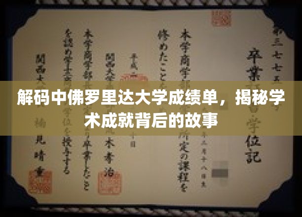 揭秘中佛罗里达大学成绩单，探寻学子成就背后奥秘