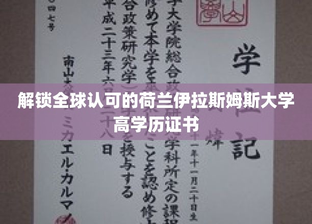 荷兰伊拉斯姆斯大学证书，全球认可的高学历通行证