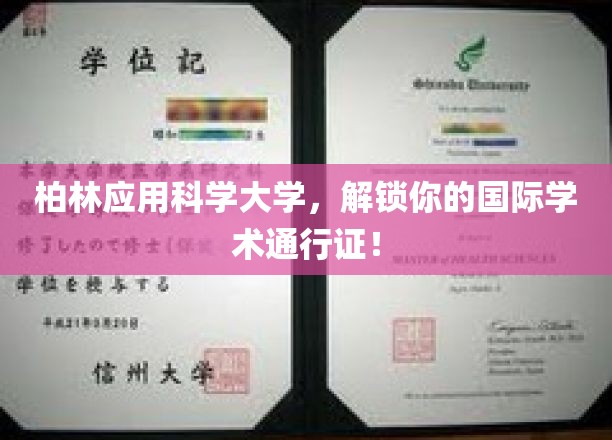 柏林应用科学大学，开启全球学术之旅的钥匙