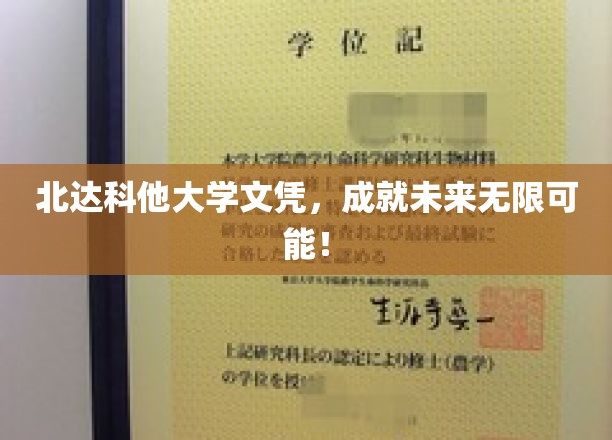 北达科他大学文凭，解锁人生新篇章！