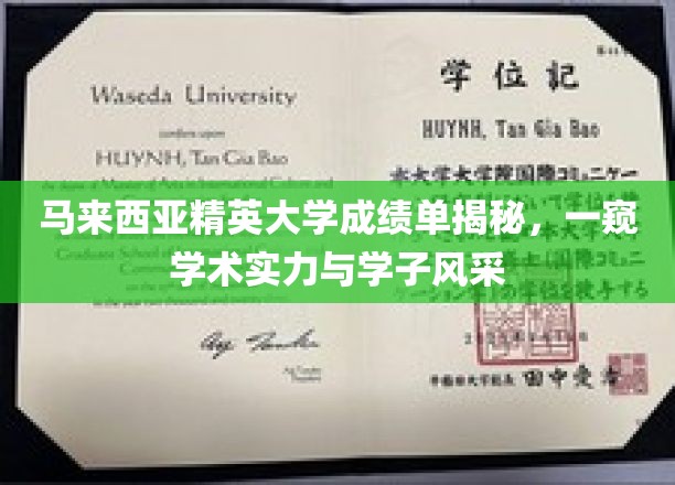 马来西亚精英大学成绩单解析，一窥学术实力与学子风采