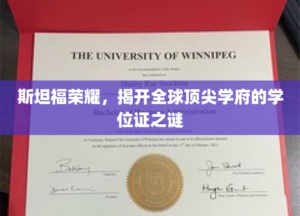斯坦福荣耀，揭开全球顶尖学府的学位证之谜
