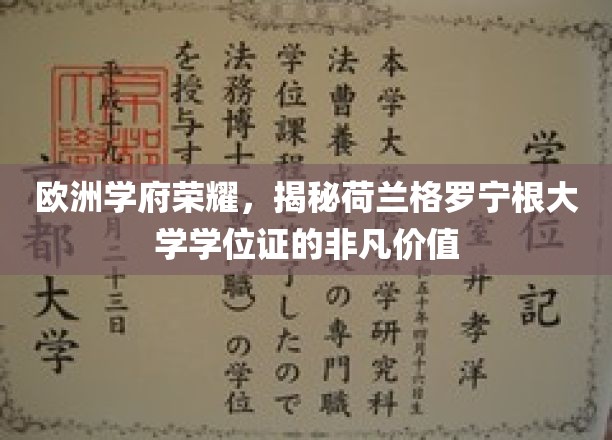 探寻荷兰格罗宁根大学学位证的全球魅力与学术价值