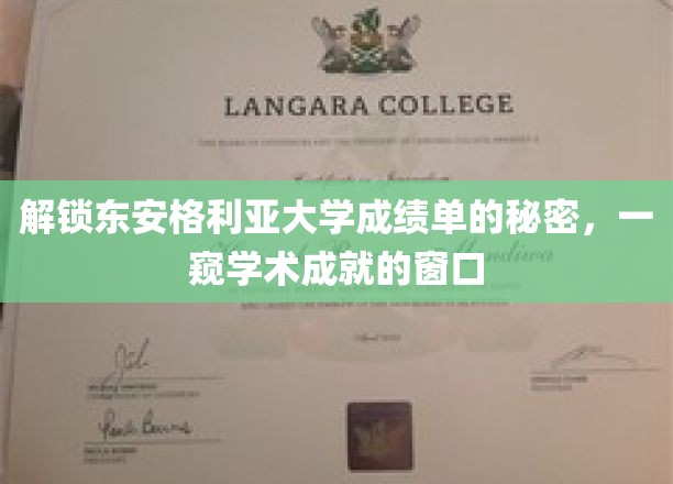 揭秘东安格利亚大学成绩单，一扇窥见学术成就的窗口